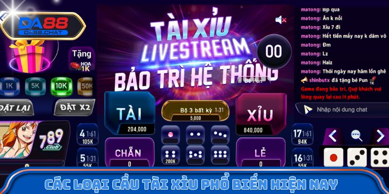 Các loại cầu tài xỉu phổ biến hiện nay