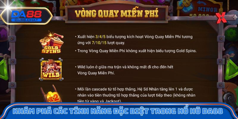 Khám phá các tính năng đặc biệt trong nổ hũ DA88